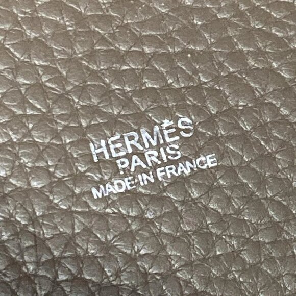 Auth HERMES Picotin PM - Etoupe Taurillon Clemence Square I Handbag - Picture 12 of 16